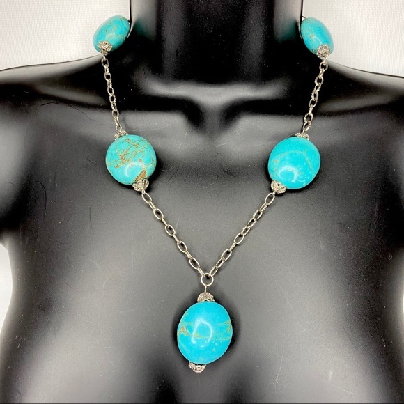 HDNY Henry Designs Faux Turquoise Necklace Earring - Picture 8 of 16